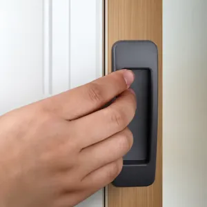 Self-adhesive sliding door handle recessed pull for cabinet wardrobe drawer glass door 1pc