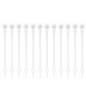 Silicone lazy shoelaces details, white elastic no tie shoelace buckle set for sneakers.