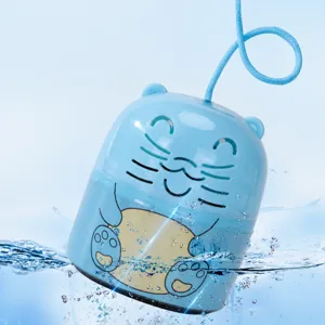 Blue bear toilet bowl cleaner with lanyard, long-lasting cleaning and descaling.