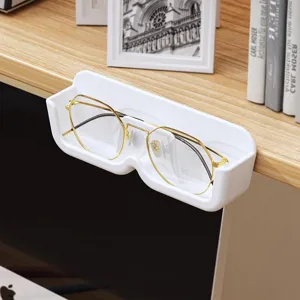 Wall-mounted glasses storage box, punch-free sunglasses and eyeglasses organizer for home wall display