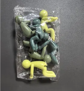 Niedliche Kunststoff Pflanzen Kletterer Halter Clips, lustige kleine Menschen Figuren.