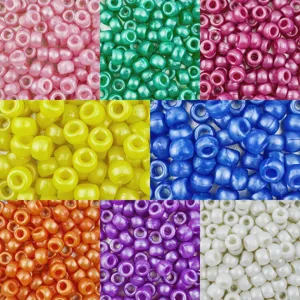 6x9mm perle pony perlate grande foro trecce per capelli fai da te bigiotteria sciolte