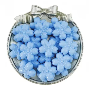 22mm acrylic cherry blossom beads 5-petal flower DIY jewelry making accessories for bracelets