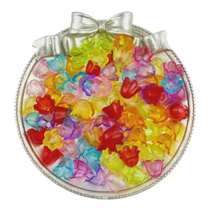 Perles transparentes de muguet en acrylique pour épingles à cheveux DIY et accessoires de bijoux.