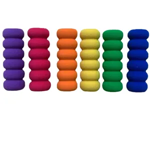 Colorful sponge pencil grips for students, soft non-slip comfortable pen holders set