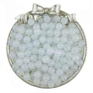 Details of translucent acrylic luminous jelly round beads, perfect for DIY bracelet making.