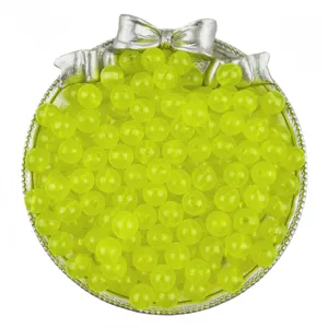 Acrylic luminous jelly round beads for DIY bracelet making and handmade jewelry accessories.