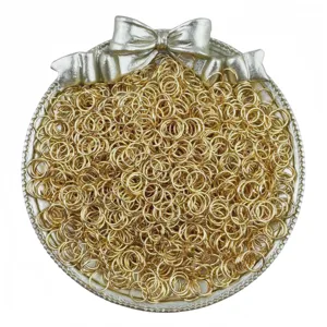 Anellini di salto dorati per creazione di gioielli fai da te, ideali per bracciali e collane.