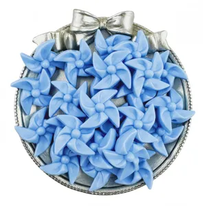 20mm blue acrylic pinwheel loose beads DIY charm bracelet jewelry making accessories