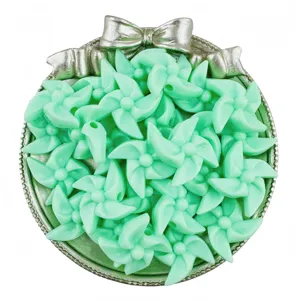20mm acrylic pinwheel beads mint green loose beads for DIY handmade jewelry bracelets crafting