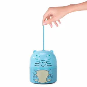 Cute cartoon bear toilet cleaner hanging blue bubble bowl deodorizer fresh cleaning tool