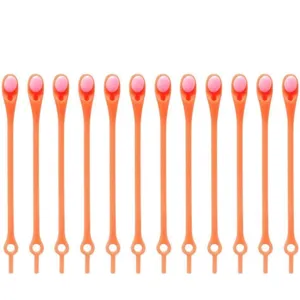 Silicone lazy shoelaces elastic no tie shoe laces for sneakers casual shoes detail view