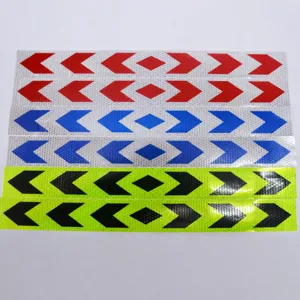 Car Reflective Strip Warning Sticker Safety Night Reflective Film With Double Sided Arrow For Truck Vehicle