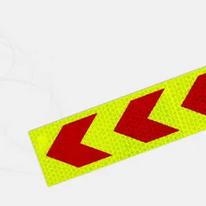 Reflective safety tape for trucks, vehicle reflective warning strip with arrow pattern for night.