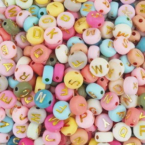 Colorful Acrylic Letter Beads Alphabet Spacer Beads For DIY Handmade Jewelry Making