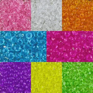 8mm perles de roue transparentes en acrylique perles rondelles en vrac pour bijoux DIY.