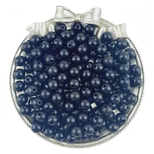 Acrylic solid color round beads for DIY handmade bracelet necklace jewelry accessories detail view.