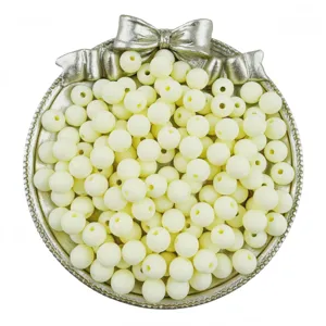 Matte acrylic round beads for DIY jewelry making, ideal for handmade bracelets and necklaces.