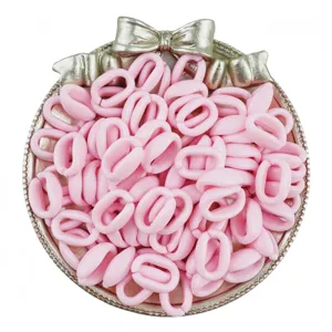 Anneaux de liaison ouverts en acrylique rose accessoires de bijoux faits main DIY 10x16mm
