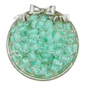 Perles en acrylique 12mm Cylindre Perles Vrac Couleurs Intérieures DIY Bracelet Bijoux