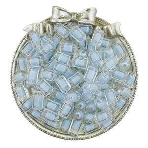 Perles en acrylique cylindriques 12mm couleur interieure pour les accessoires de bijoux DIY