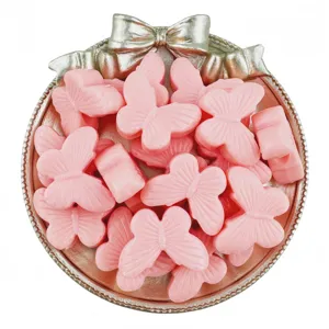 Pink butterfly acrylic loose beads with large hole for DIY handmade jewelry making accessories