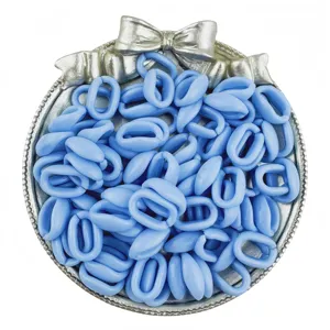 Maillons de chaîne en acrylique bleu clair pour bracelets DIY et accessoires de sacs 10x16mm