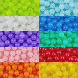 Acrylic jelly round beads mix colors display for diy handmade bracelet jewelry parts