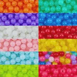 6/8mm acrylic jelly round beads for handmade DIY bracelet jewelry making accessories