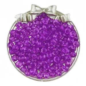 Perles de roue en acrylique facettées violettes de 8 mm pour bracelets et colliers DIY faits main.