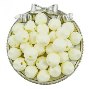 16mm acrylic solid color fig beads loose DIY handmade bracelet hair accessories details