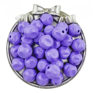 16mm Purple Acrylic Fig Beads Bulk Loose Beads DIY Bracelet Hair Tie Jewelry Craft Accessories