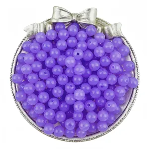 Acrylic jelly round beads loose beads straight hole DIY bracelet jewelry making accessories