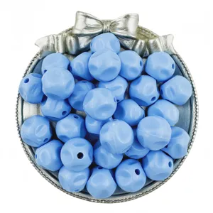 16mm light blue acrylic faceted beads bulk diy bracelet jewelry making craft supplies