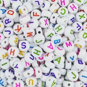 Acrylic Letter Beads Mixed Colored Alphabet Loose Beads For DIY Friendship Bracelet Jewelry Making Accessories