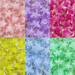 Acrylic Five-Pointed Star Beads Loose Spacer Beads Star Handmade Material