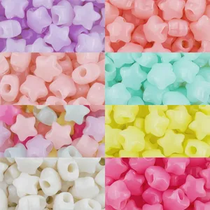 14mm acrylic jelly star beads large hole loose spacer beads for DIY jewelry making