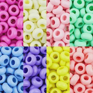 13mm acrylic large hole abacus wheel loose beads for DIY handmade keychain bracelet accessories
