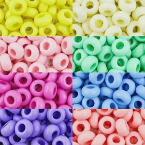 13mm acrylic large hole abacus beads wheel loose beads for DIY handmade keychain jewelry making.