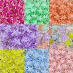 15mm acrylic star beads bulk assorted colors for DIY handmade jewelry bracelets accessories