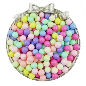 Colorful acrylic round beads for DIY jewelry making and handmade crafts accessories.