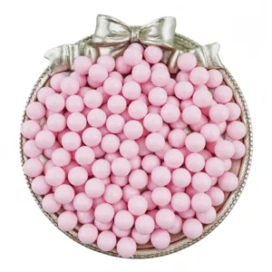 6mm 8mm pink solid round acrylic beads without holes DIY jewelry making craft supply