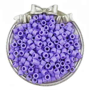 Purple acrylic barrel beads 6x5mm cylindrical craft beads for DIY jewelry making bracelets new