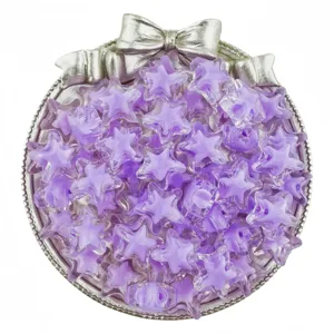 15mm purple acrylic star beads loose beads DIY jewelry making accessories craft supplies