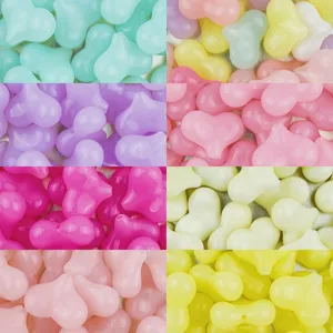 22mm acrylic jelly peach heart beads loose spacer beads for DIY handmade jewelry making accessories
