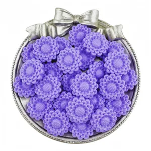20mm purple acrylic sunflower loose beads with straight holes for DIY handmade jewelry making