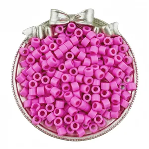Acrylic barrel beads 6x5mm pink loose beads for DIY handmade jewelry bracelets crafting accessories