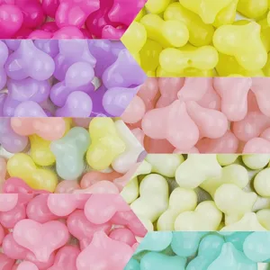 22mm acrylic jelly heart loose beads for DIY bracelet jewelry making accessories parts