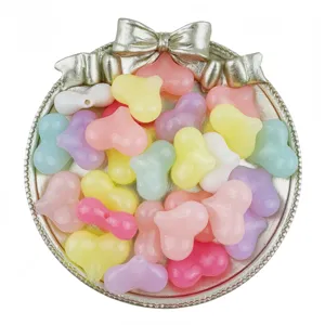 22mm Acrylic Jelly Heart Beads Colorful Loose Beads for DIY Bracelets Jewelry Making Accessories