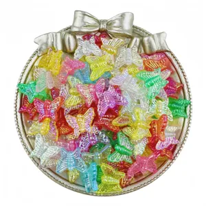 16x13mm Acrilico Colorato Trasparente Farfalla Perline Sfuse DIY Gioielli Accessori Dettagli